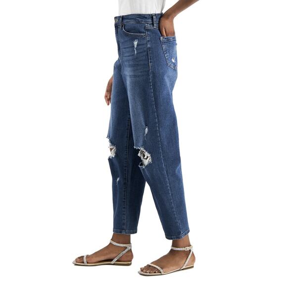 INC International Concepts Women's High Rise Ripped Mom Jeans Size 6/28 - Picture 4 of 6